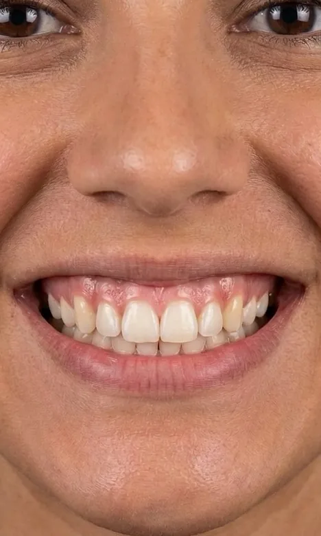 Sourire gingival d'une patiente avant l'injection de toxine botulique chez My Laser